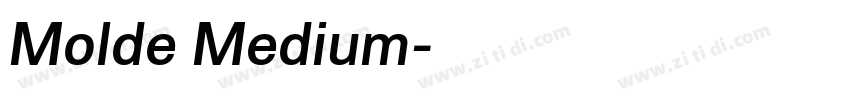 Molde Medium字体转换
